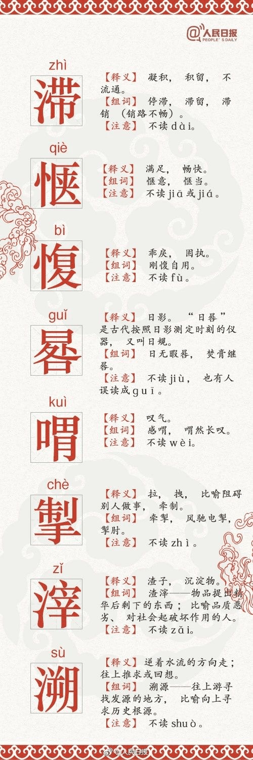 人民日報公布68個易錯字，再讀錯小心鬧笑話了…