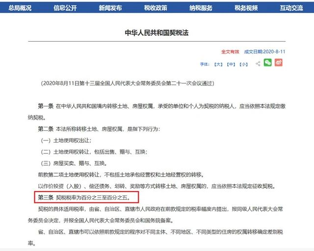 《契稅法》來了！契稅最低稅率3%一5%，首套3%二套5%，今年不買房，明年悔斷腸！